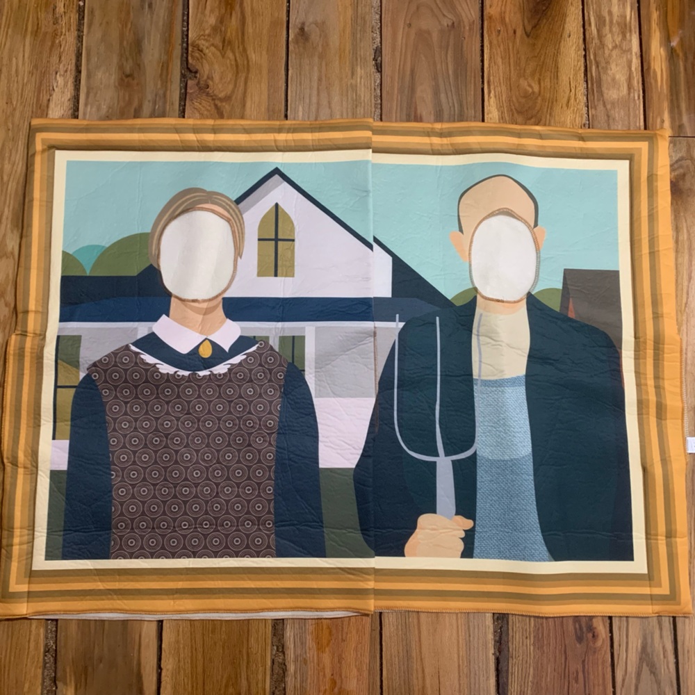 Fabric American Gothic Painting Halloween Couples Costume Haunt look spirit